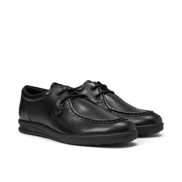 Front ¾ right of Adult Mens Troiko Wall Leather Black