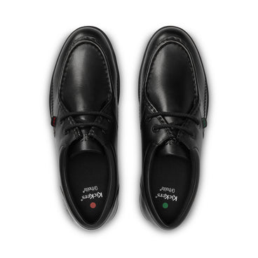 Detail view (Top view mapped) of Adult Mens Troiko Wall Leather Black