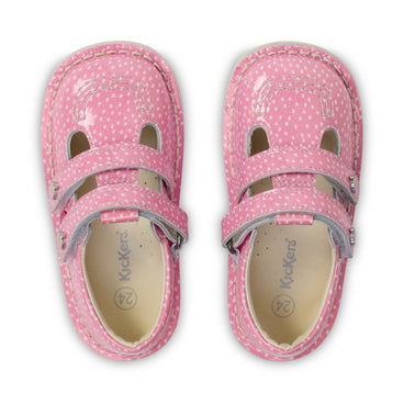 Detail view (Top view mapped) of Infant Unisex Kick T-Bar Fruit Patent Leather Pink