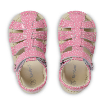 Detail view (Top view mapped) of Infant Unisex Kick Sandal Fruit Light Pink