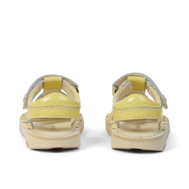 Back view of Infant Unisex Kick Sandal Fruit Light Yellow