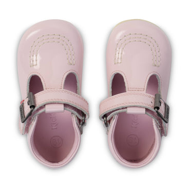 Detail view (Top view mapped) of Baby Girl Kick T-Bar Light Pink