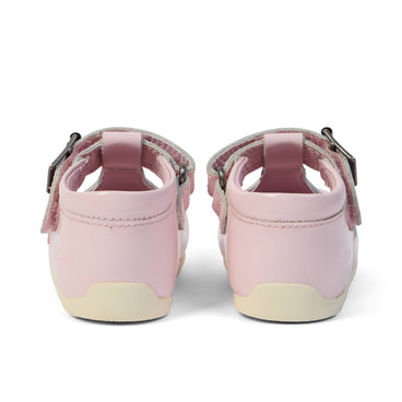 Back view of Baby Girl Kick T-Bar Light Pink