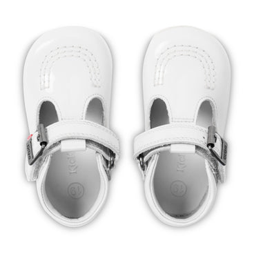 Detail view (Top view mapped) of Baby Girl Kick T-Bar White