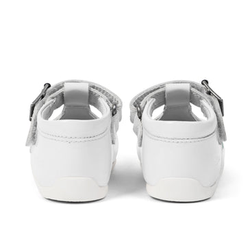 Back view of Baby Girl Kick T-Bar White