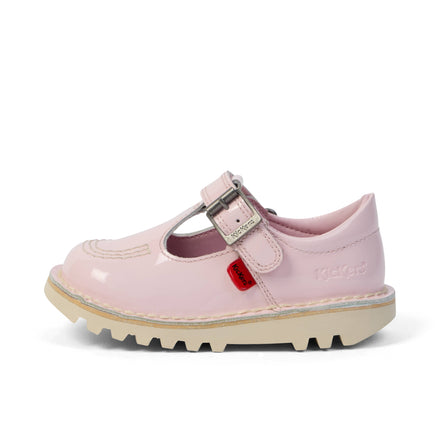 Left side view of Infant Girl Kick T-Bar Light Pink