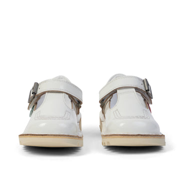 Front view of Infant Girl Kick T-Bar White