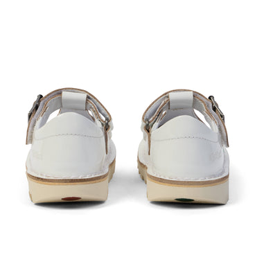 Back view of Infant Girl Kick T-Bar White