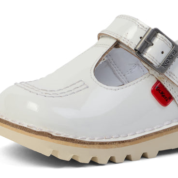 Detail view (close-up) of Infant Girl Kick T-Bar White