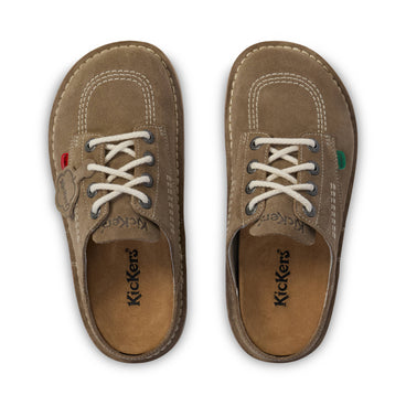 Detail view (Top view mapped) of Adult Unisex Kick Mule Taupe