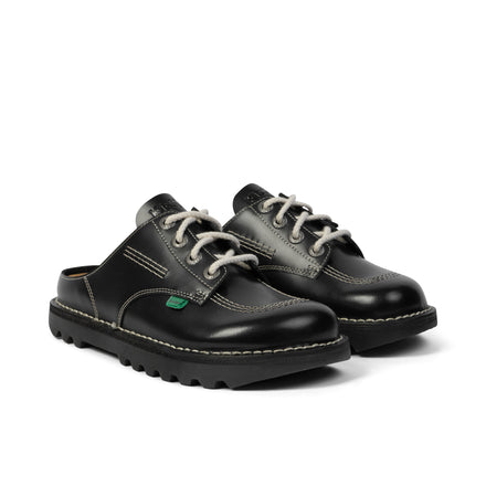 Front ¾ right of Adult Unisex Kick Mule Black