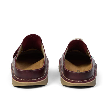 Back view of Adult Unisex Kick Mule Dark Red