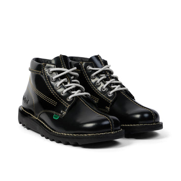 Front ¾ right of Adult Unisex Kick Hi Central Black