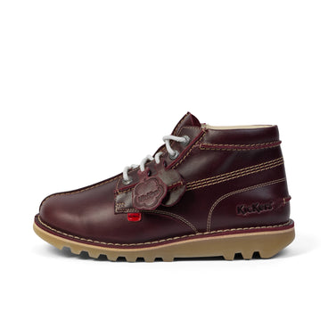 Left side view of Adult Unisex Kick Hi Central Dark Red