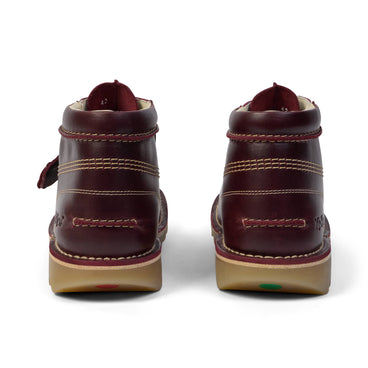 Back view of Adult Unisex Kick Hi Central Dark Red