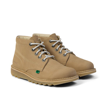 Front ¾ right of Adult Unisex Kick Hi Leather Sand