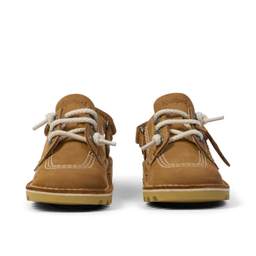Front view of Infant Unisex Kick Mule Tan