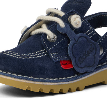 Detail view (close-up) of Infant Unisex Kick Mule Sued Navy