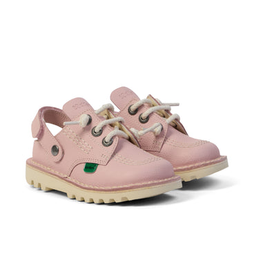 Front ¾ right of Infant Unisex Kick Mule Pink