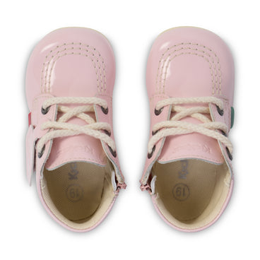 Detail view (Top view mapped) of Baby Girl Kick Hi Baby Pink