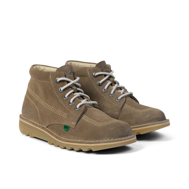 Front ¾ right of Adult Unisex Kick Hi Grey