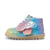 Left side view of Infant Girls Kick Hi Wing Patent Leather Multi