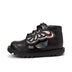 Left side view of Infant Girls Kick Hi Wing Synthetic Leather Black