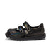 Left side view of Infant Girls Kick T-Double Wing Synthetic Leather Black