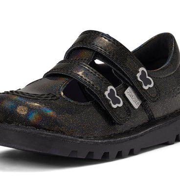 Detail view (close-up) of Infant Girls Kick T-Double Wing Synthetic Leather Black