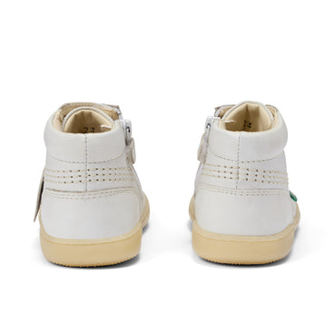 Back view of Infant Unisex Playflex Hi Leather White