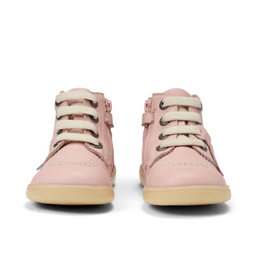 Front view of Infant Unisex Playflex Hi Leather Light Pink