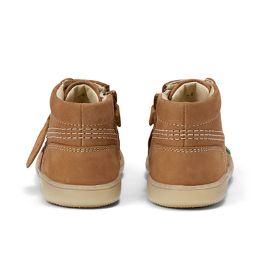 Back view of Infant Unisex Playflex Hi Leather Tan