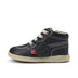 Left side view of Infant Unisex Playflex Hi Leather Navy