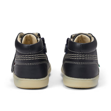 Back view of Infant Unisex Playflex Hi Leather Navy