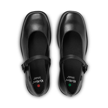 Detail view (Top view mapped) of Adult Womens Maisey MJ Leather Black