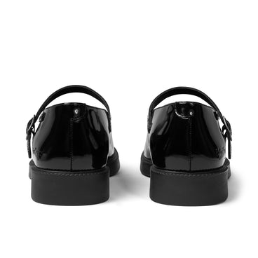 Back view of Adult Womens Maisey MJ Patent Leather Black