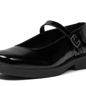 Detail view (close-up) of Adult Womens Maisey MJ Patent Leather Black