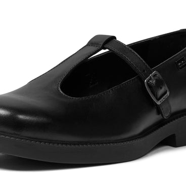 Detail view (close-up) of Adult Womens Maisey T-Bar Leather Black