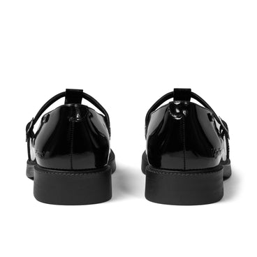 Back view of Adult Womens Maisey T-Bar Patent Leather Black