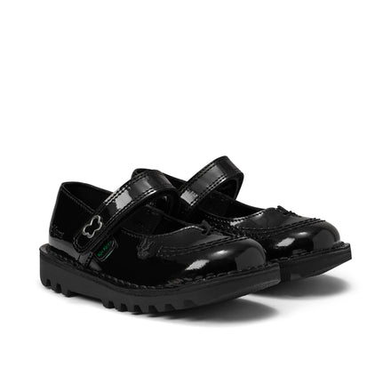 Infant Girls Kick MJ Wings Leather Black