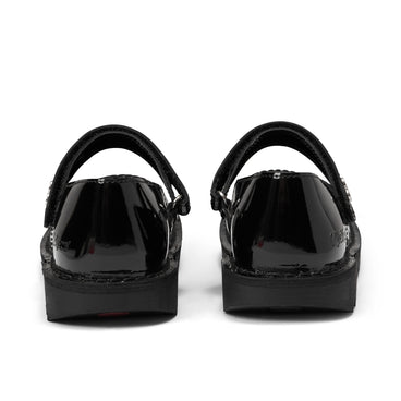 Back view of Junior Girls Kick MJ Wings Leather Black