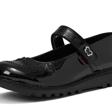 Detail view (close-up) of Junior Girls Kick MJ Wings Leather Black