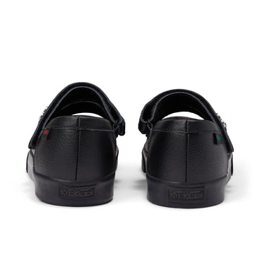 Back view of Junior Girls Tovni MJ Wings Leather Black