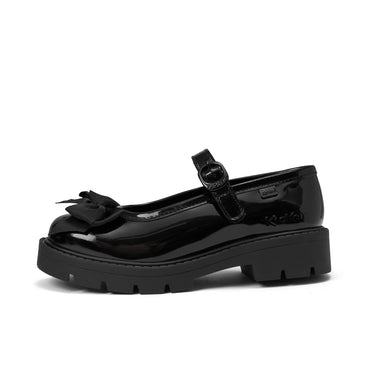Left side view of Junior Girls Kori MJ Ribbon Patent Leather Black