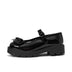 Left side view of Junior Girls Kori MJ Ribbon Patent Leather Black