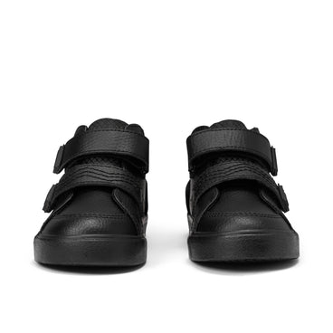 Front view of Infant Boys Tovni Hi Reflective Leather Black
