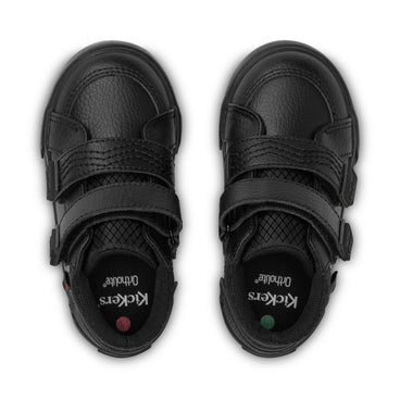 Detail view (Top view mapped) of Infant Boys Tovni Hi Reflective Leather Black