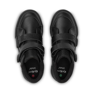 Detail view (Top view mapped) of Junior Boys Tovni Hi Reflective Leather Black