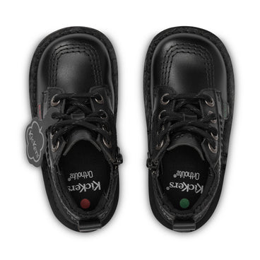 Detail view (Top view mapped) of Infant Boys Kick Hi Reflective Leather Black