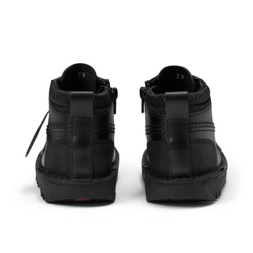 Back view of Infant Boys Kick Hi Reflective Leather Black